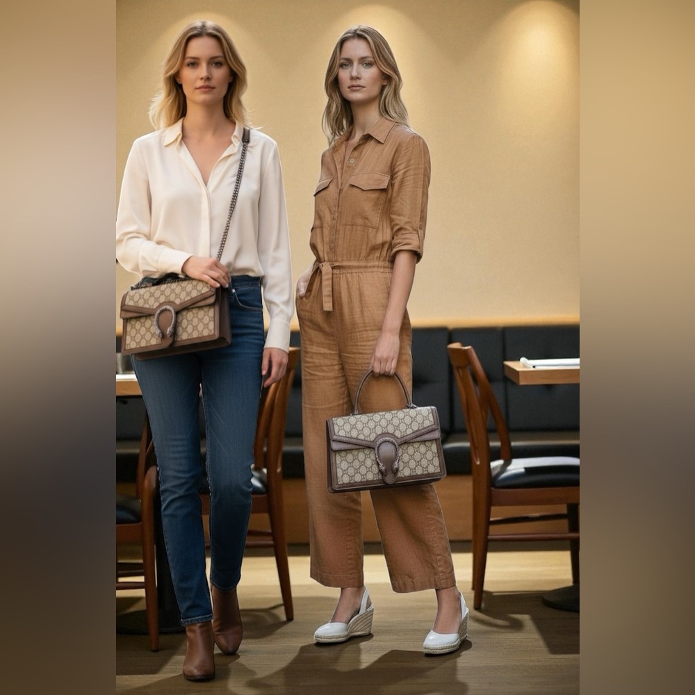 GUCCI DIONYSUS LIMITED EDITION BEIGE GG TOP HANDLE SHOULDER BAG